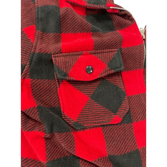 Maxxsell Mens Sherpa Lined Buffalo Plaid Red Black Winter Jacket Size XXL SKU 93 - Picture 6 of 15